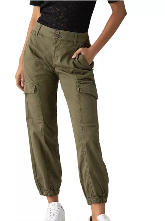 Sanctuary Pants - Sanctuary Rebel Crop Olive Green Jogger Cargo Pants New 28